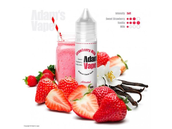 Безникотинова течност - Adam's Vape - Strawberry Milk