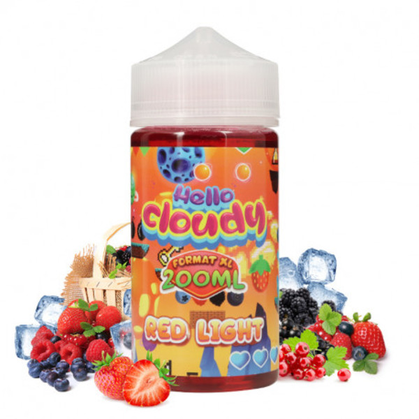 Безникотинова течност Hello Cloudy - Red Light 200ml