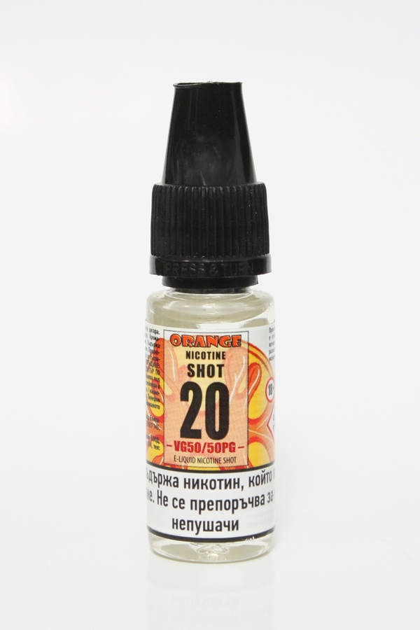 Никотинов шот  Orange vape -20mg-10мл.